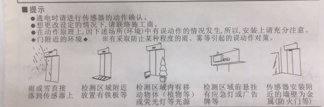 感应器感应范围